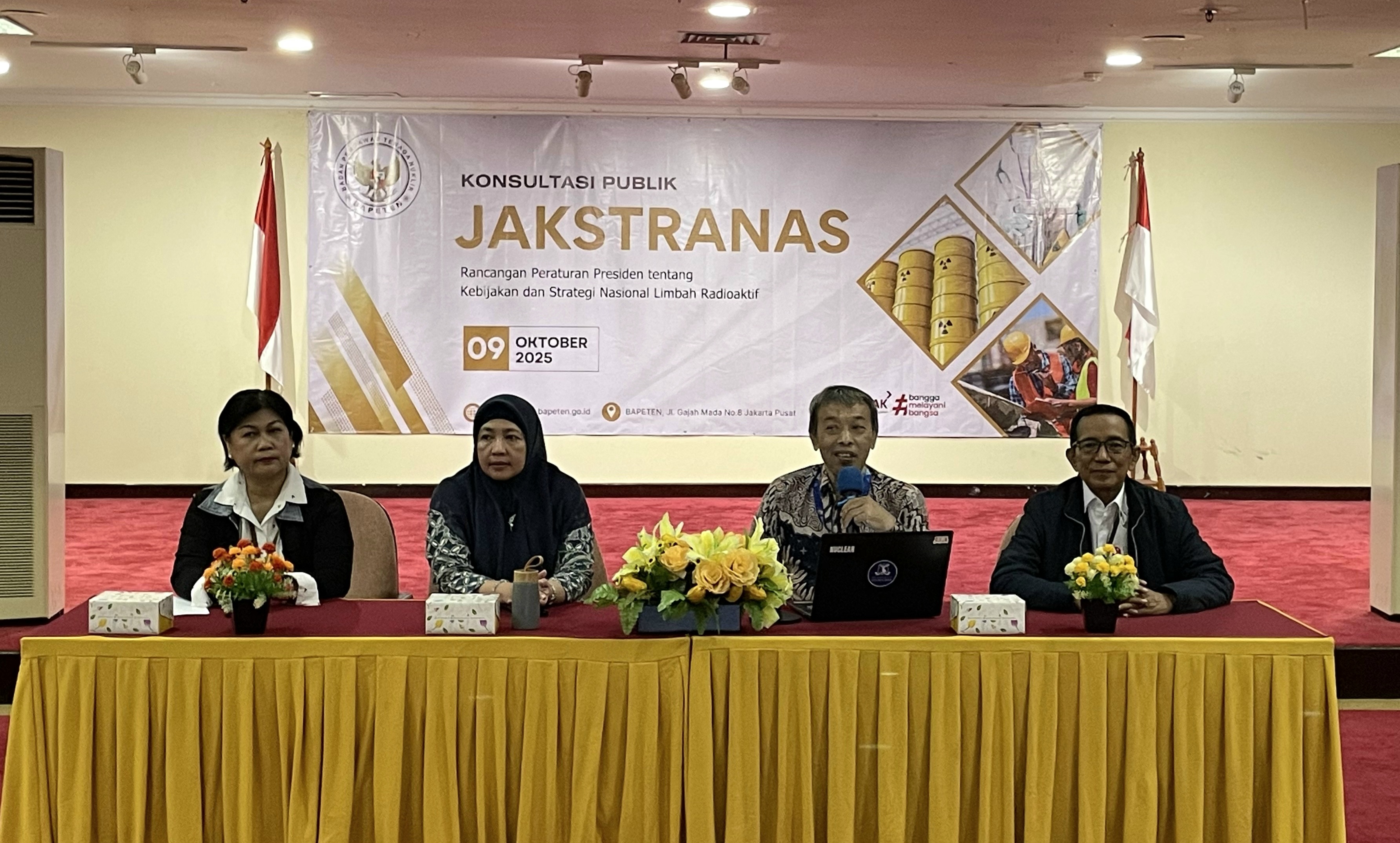 Nuclear Energy Regulatory Agency – BAPETEN Holds Public Consultation on the Draft Presidential Regulation of the Republic of Indonesia Concerning the National Policy and Strategy for the Management of Radioactive Waste and Spent Nuclear Fuel