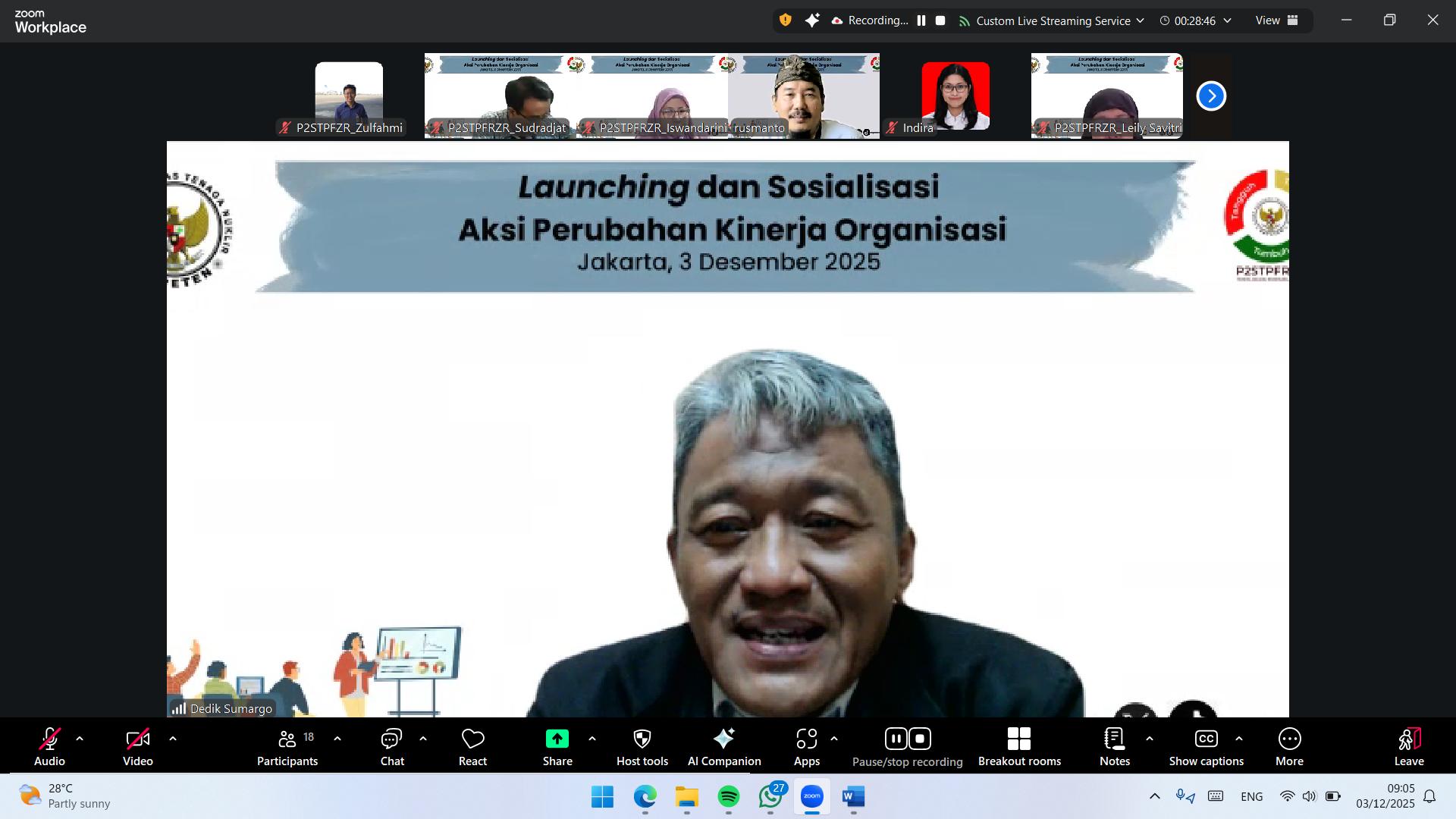 Launch and Outreach of the Organizational Performance Change Initiative