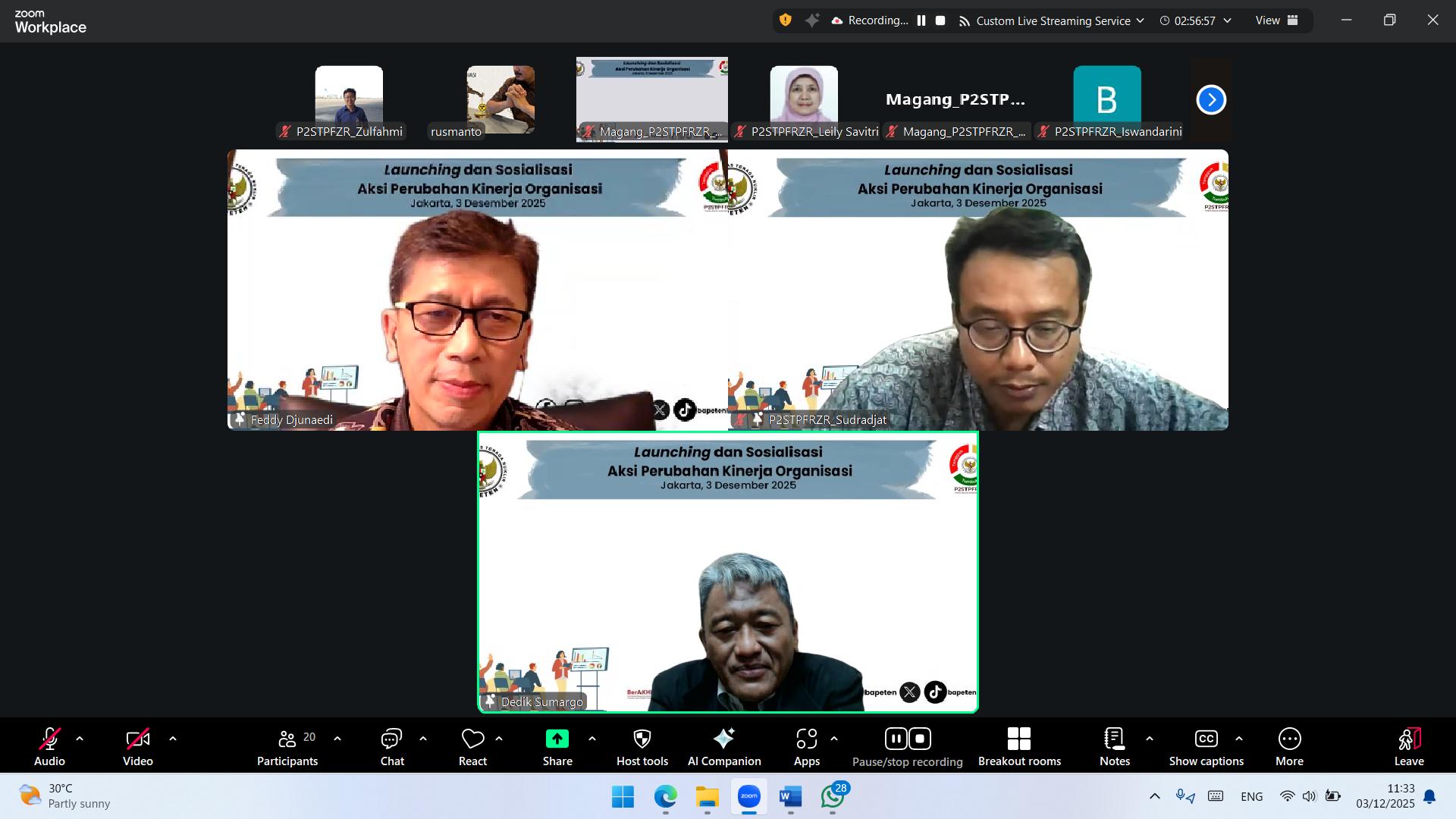 Launch and Outreach of the Organizational Performance Change Initiative