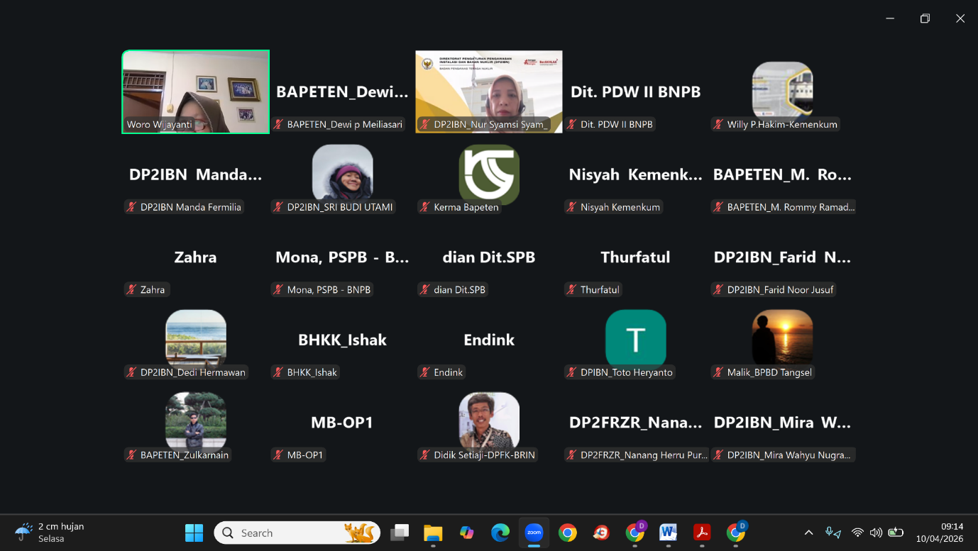 BAPETEN Conducts Harmonization of Draft BAPETEN Regulation on Nuclear Emergency Preparedness and Response